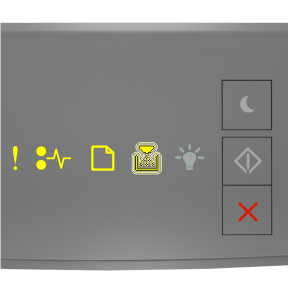 Printer control panel light sequence for Replace unsupported imaging unit [32.xy]