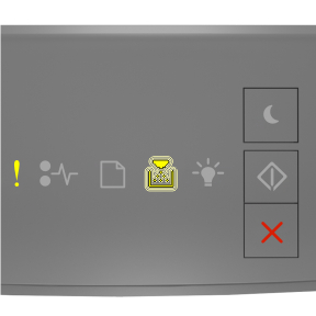 Printer control panel light sequence for Reinstall missing or unresponsive imaging unit [31.xy]