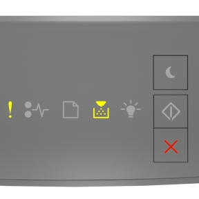 Printer control panel light sequence for Cartridge, imaging unit mismatch [41.xy]