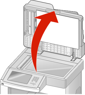open the scanner lid