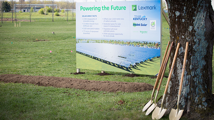 Lexmark Solar Array Groundbreaking