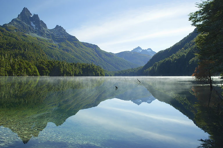 pristine mountain view