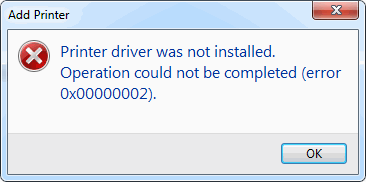 Screenshot of incorrect driver to bit