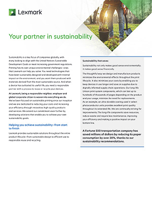 sustainability brochure