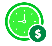 Clock icon to represent saving time